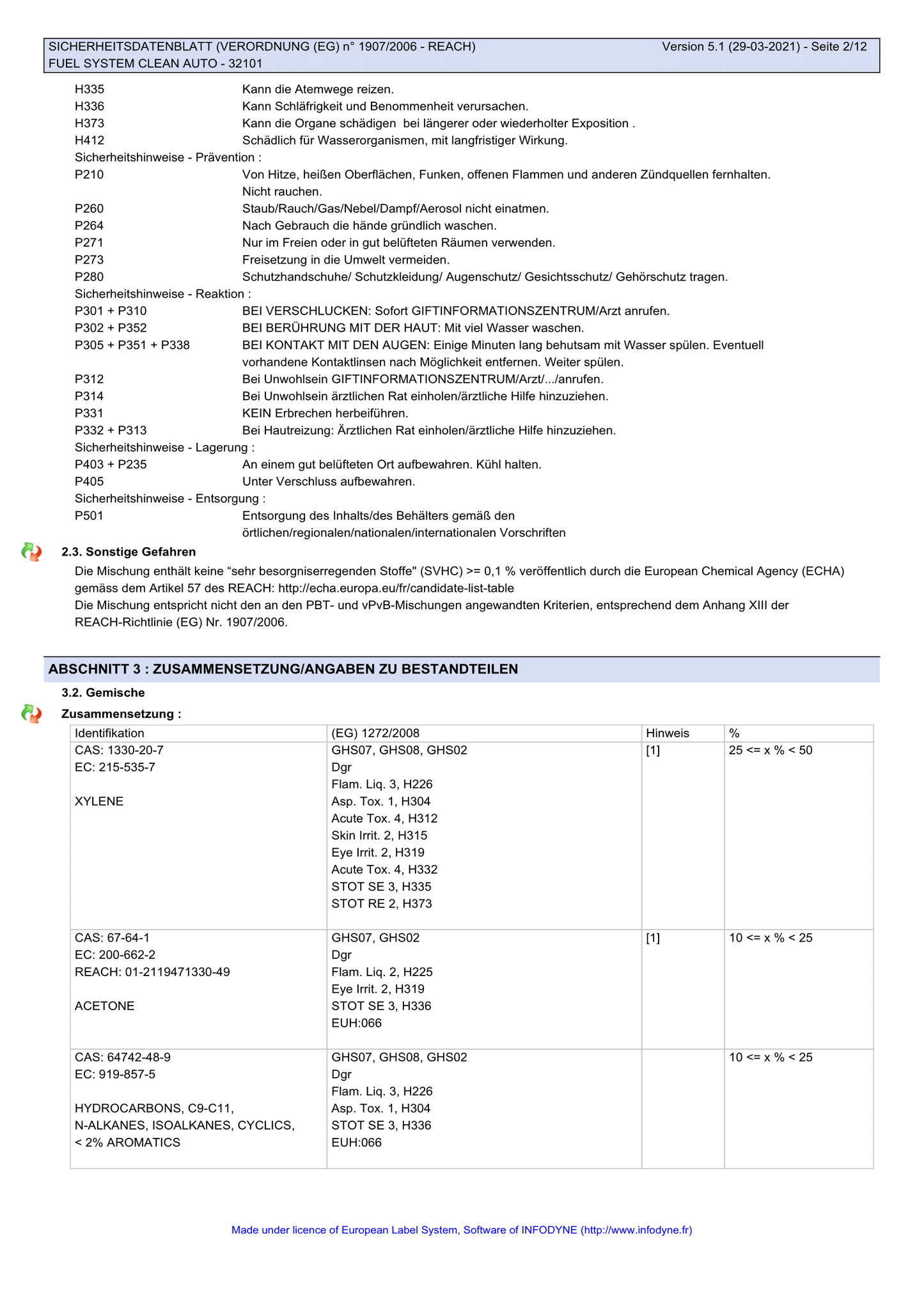 Benzin Systemreiniger