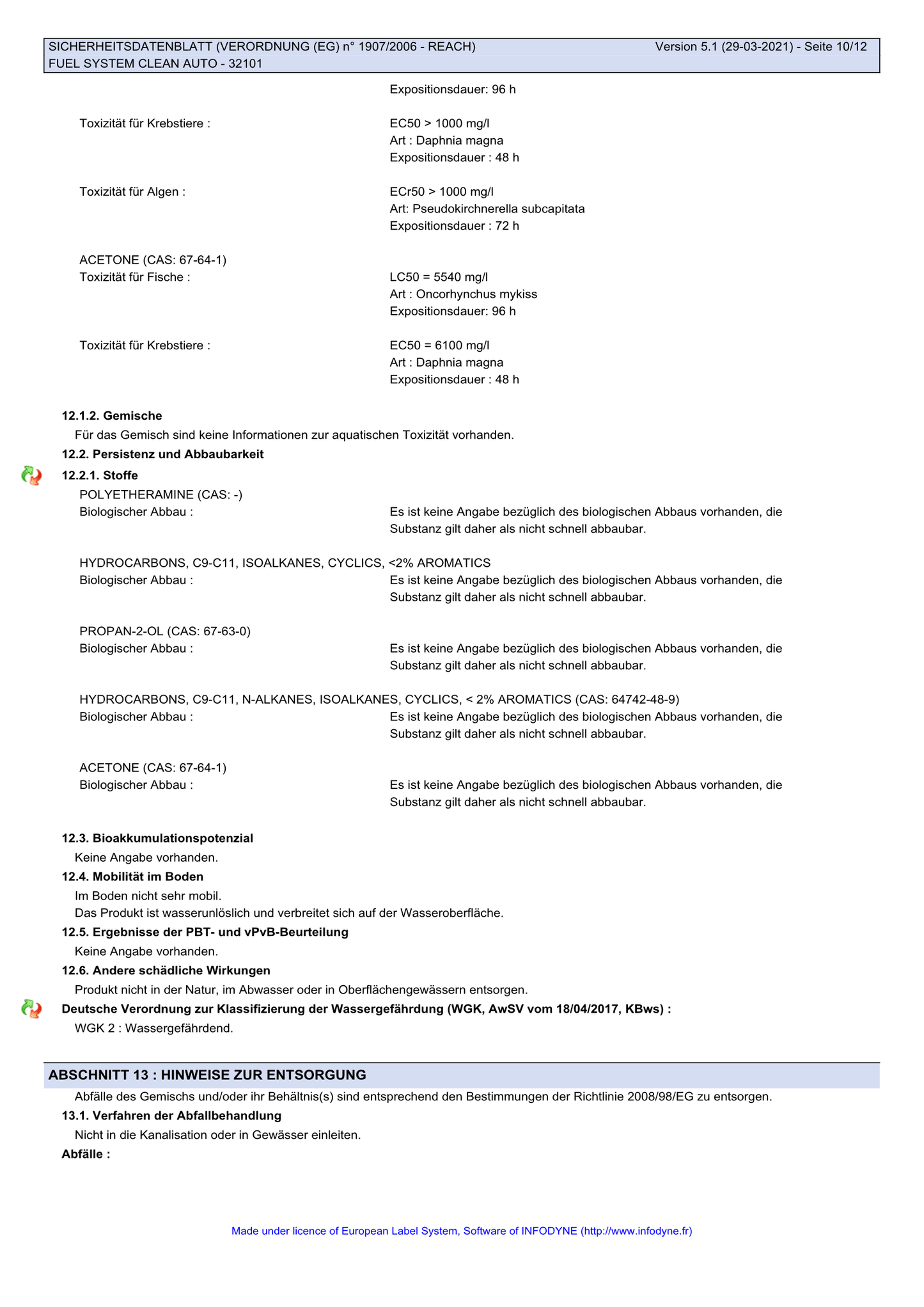 Benzin Systemreiniger