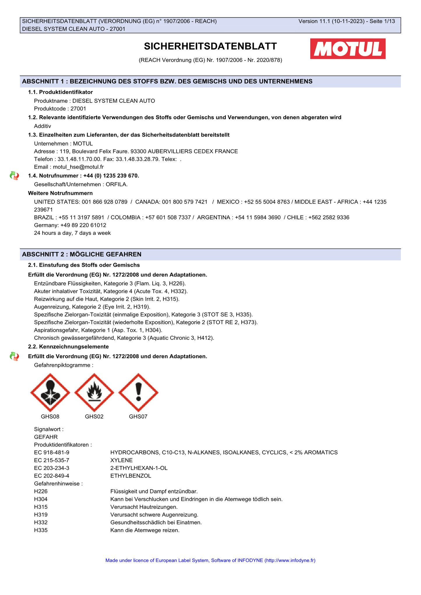 Diesel Systemreiniger