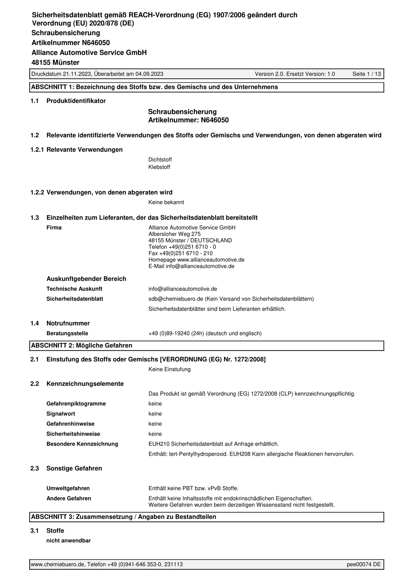 Schraubensicherung Mittelfest 50g