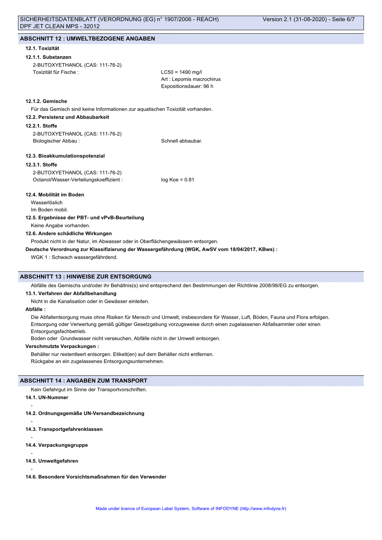 DPF Reinigungsfluid