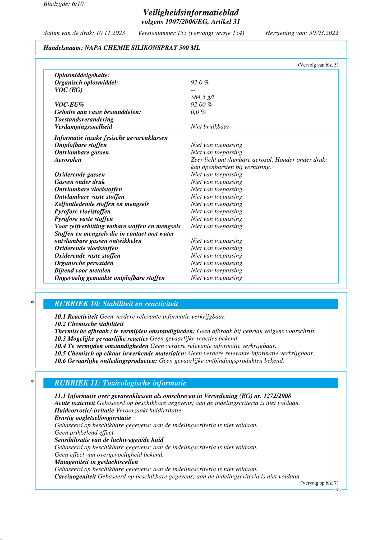 Silikonspray 500 ML